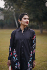 Rosecoe - Beautiful Short Shirt with Floral Prints and Matching Trousers