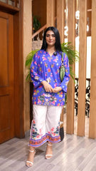 Pixie - Contemporary Short Shirt with Beautiful flower Prints