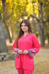 Senore - Contemporary Short Shirt with Stripped Design and Trousers