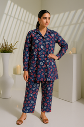 Blue Gleam - Classic Printed Shirt with Contemporary Vibe