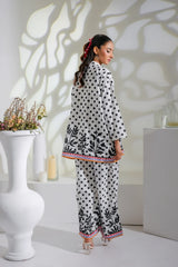 Raven - Beautiful Short Shirt with Printed Trousers