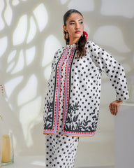 Raven - Beautiful Short Shirt with Printed Trousers