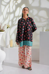 Luna - Printed Short Shirt with Flower Designs