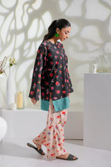 Luna - Printed Short Shirt with Flower Designs