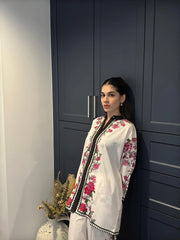 Florse - Comfortable Short Shirt with flower Prints and Matching Trousers