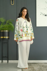 Tropical Tease - Contemporary Short Shirt with Trendy Prints