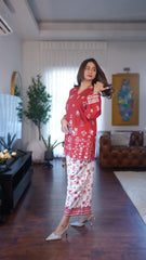 Saffron - Designor Short Shirt with Printed Matching Trousers