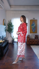 Saffron - Designor Short Shirt with Printed Matching Trousers