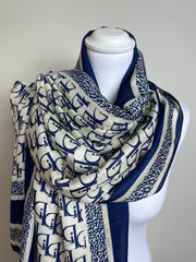 Printed Sapphire - Premium Silk Dupatta with Elegant Finish