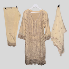 Embroidered Chiffon 3pc suit