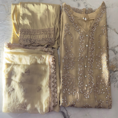 Embroidered Chiffon 3pc suit