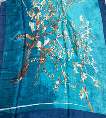 Night Forest Printed Silk Dupatta - Trendy Matt Silk