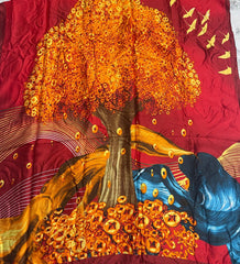 Moneyplant Print Silk Dupatta - Premium Matt Silk