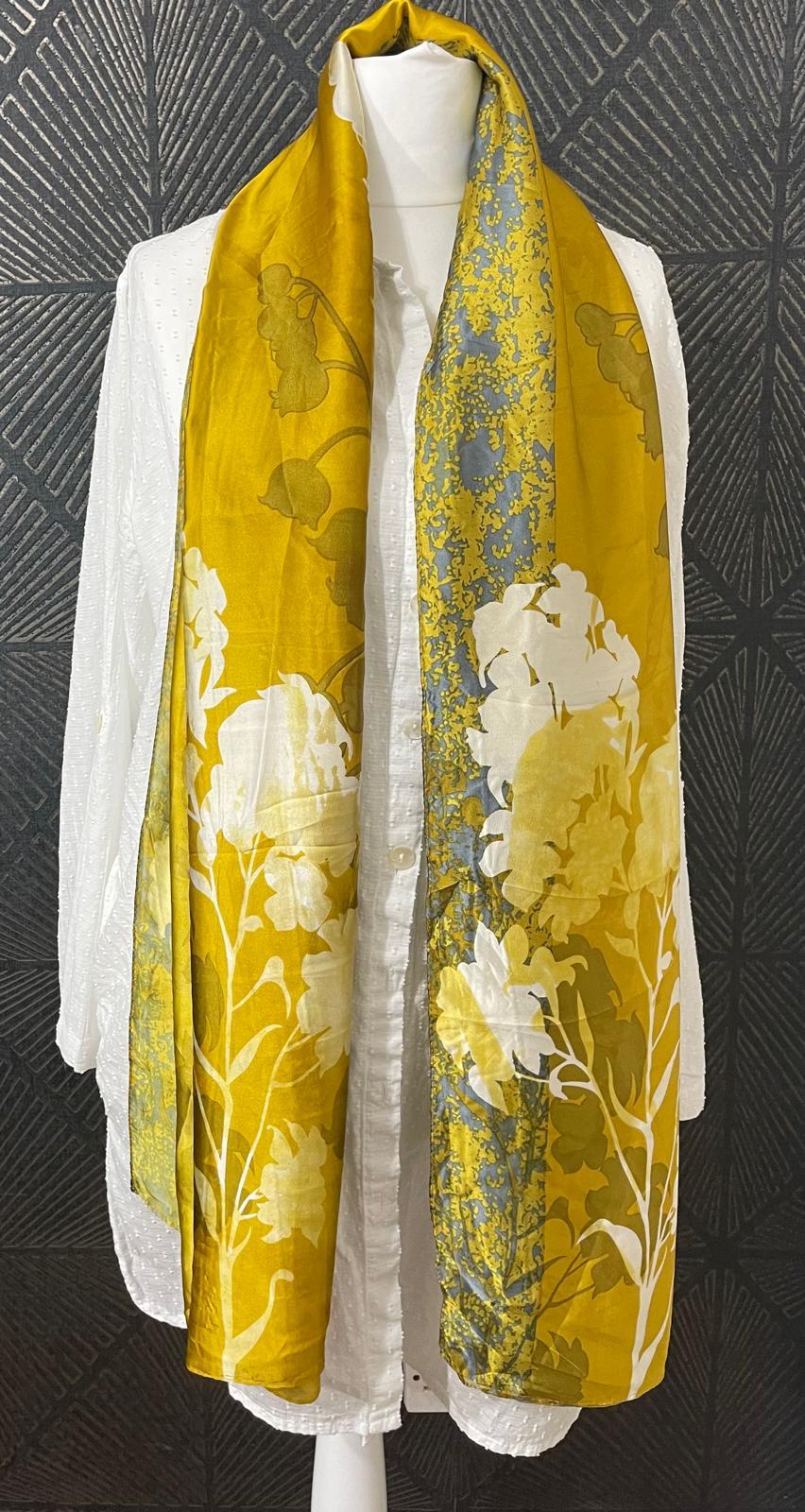 Autumn Gold Printed Matt Silk Dupatta