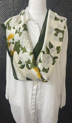 Green Roses Printed Silk Dupatta - Trendy Matt Silk