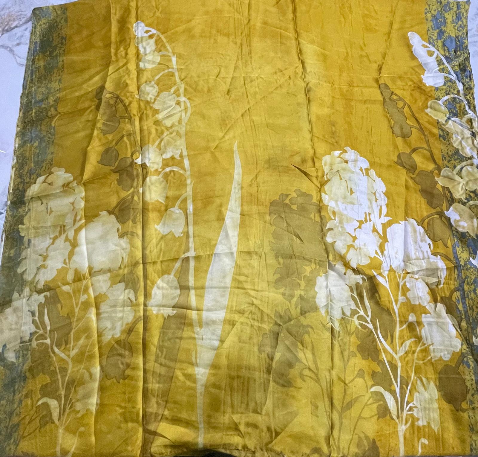 Autumn Gold Printed Matt Silk Dupatta
