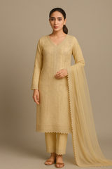 Embroidered Chiffon 3pc suit