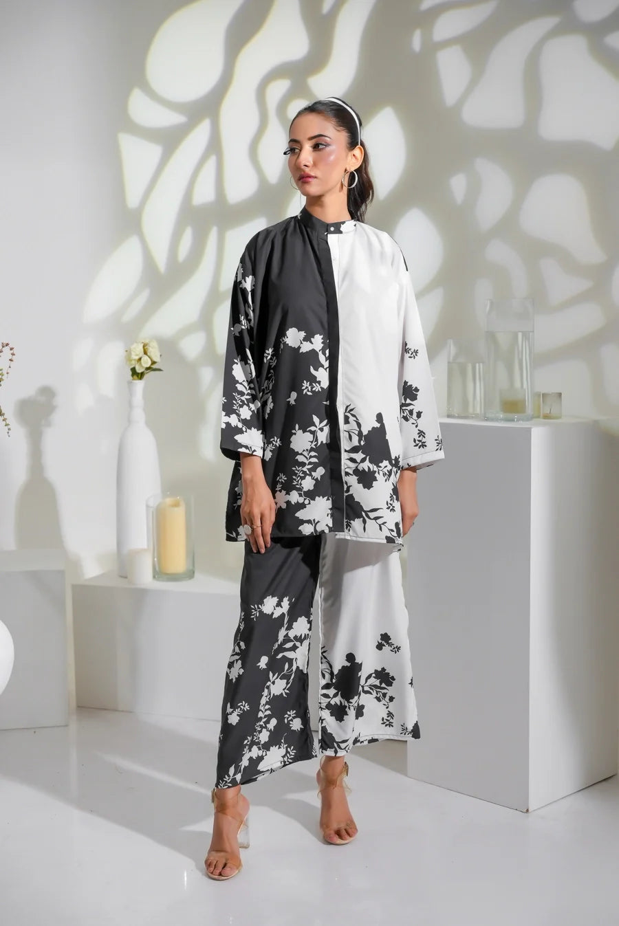 Monochrome - Designer Short Shirt with Matching Trousers