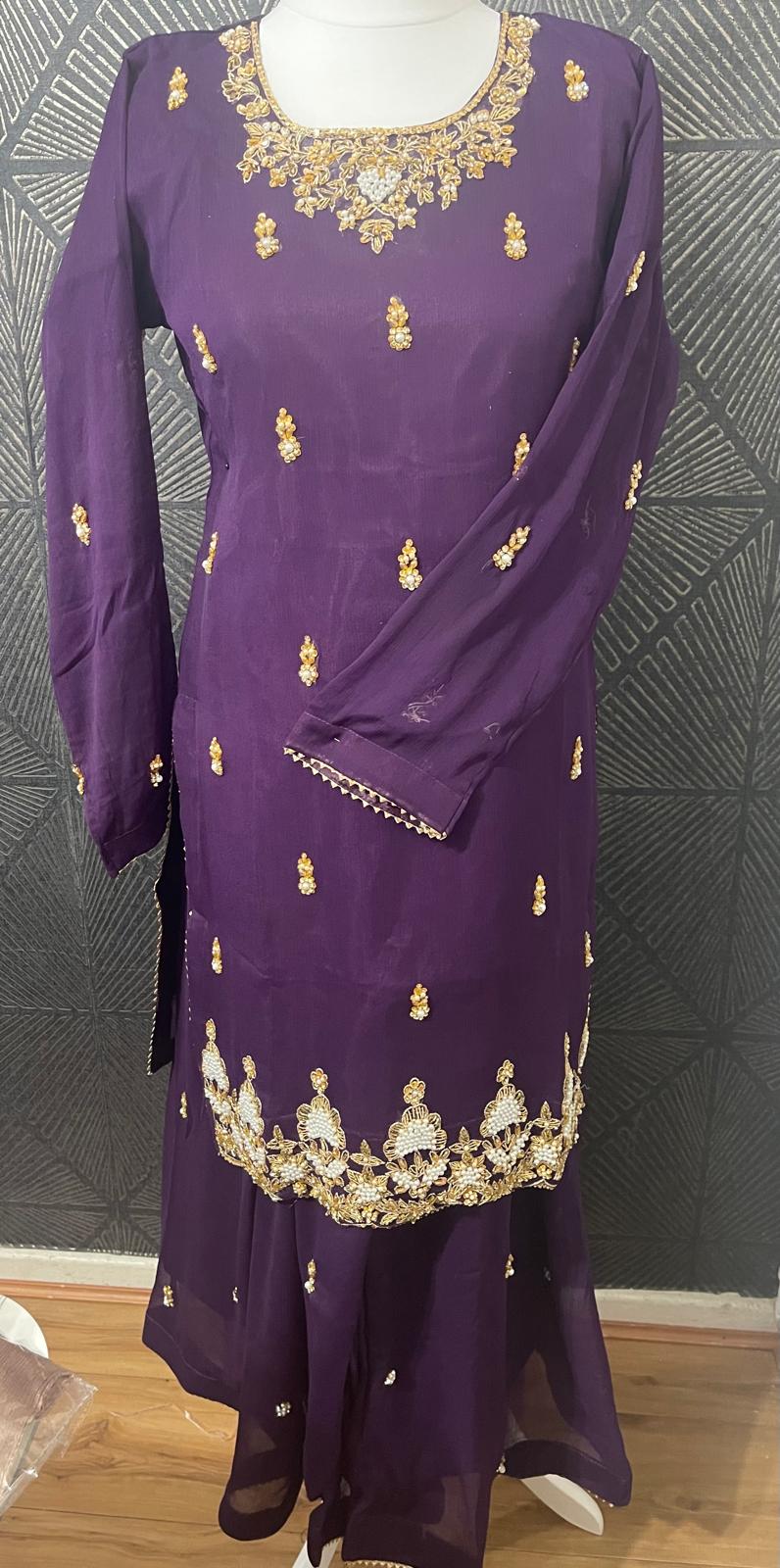 Chiffon Suit Gold Booti