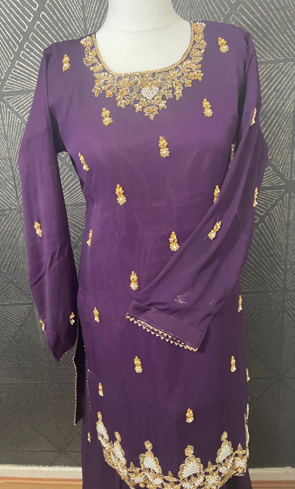 Chiffon Suit Gold Booti