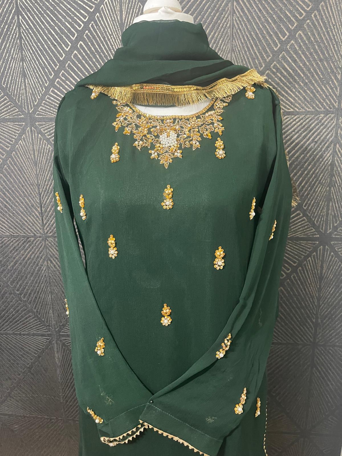 Chiffon Suit Gold Booti