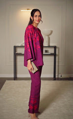 Sylvie - Contemporary Short Shirt with Trendy Prints and Matching Trousers